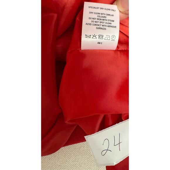 LK BENNETT POCO SALSA RED CAP SLEEVE STRETCH KNEE LENGTH DRESS SIZE 10 - Picture 9 of 10